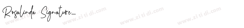 Rosalinda Signature字体转换